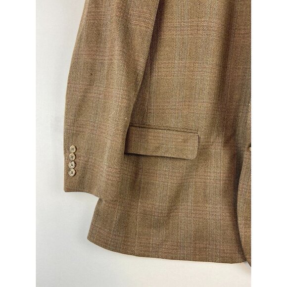Moores Claiborne Wool Brown Men Vintage Blazer Size 44 R - Picture 5 of 11